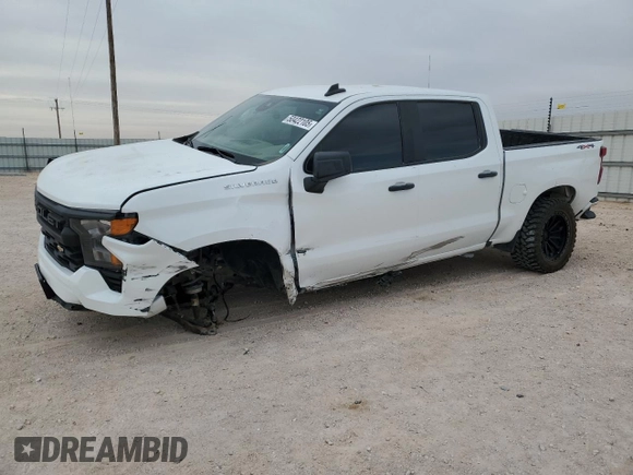 2024 Chevrolet Silverado 1500 Custom with VIN 1GCPDBEK5RZ285375, listed as a Copart auction lot 50422105 with 27,002 mi miles and Salvage Title. Bid and sale history available at DreamBid. Image 1.