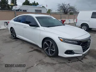 2021 Honda Accord Sport with VIN 1HGCV2F30MA010024, listed as a IAAI auction lot 41903722 with 43,821 mi miles and . Bid and sale history available at DreamBid. Image 1.
