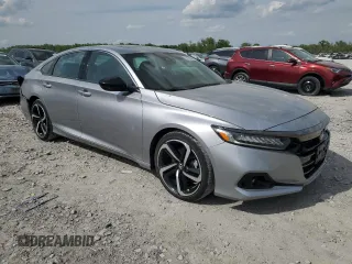2021 Honda Accord Sport with VIN 1HGCV2F34MA004730, listed as a Copart auction lot 54352655 with 44,412 mi miles and Salvage title. Bid and sale history available at DreamBid. Image 4.