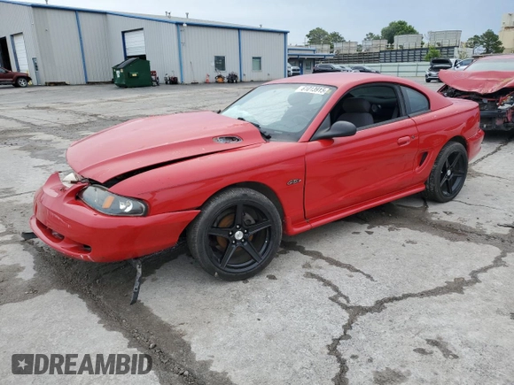 1996 Ford Mustang GT with VIN 1FALP42X4TF131093, listed as a Copart auction lot 61013915 with 158,297 mi miles and Salvage title. Bid and sale history available at DreamBid. Image 1.
