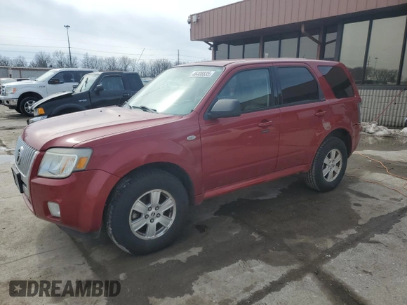 2009 Mercury Mariner with VIN 4M2CU91749KJ16038, listed as a Copart auction lot 46408835 with 138,758 mi miles and Salvage Title. Bid and sale history available at carsss.com. Image 1.