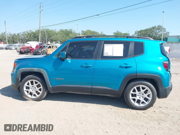 2020 Jeep Renegade Latitude with VIN ZACNJAB10LPM09870, listed as a IAAI auction lot 42063390 with 59,201 mi miles. Bid and sale history available at carsss.com. Image 14.