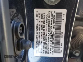 2016 Honda Civic Sedan EX with VIN 19XFC2F73GE088447, listed as a Copart auction lot 46857515 with 103,622 mi miles and Salvage Title. Bid and sale history available at carsss.com. Image 15.