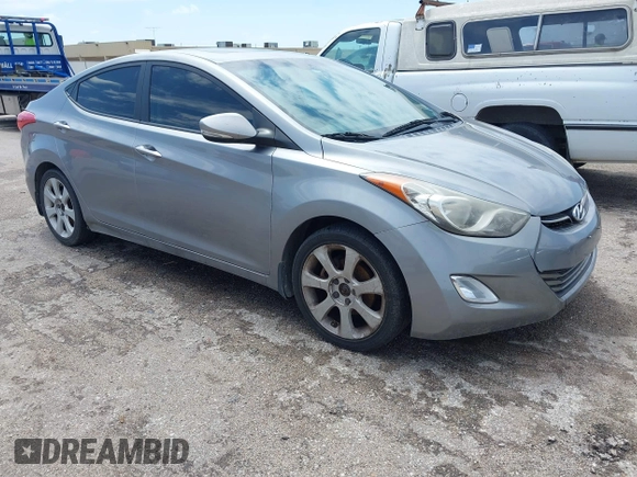 2012 Hyundai Elantra Limited with VIN KMHDH4AE5CU369859, listed as a IAAI auction lot 42095240 with 174,486 mi miles. Bid and sale history available at carsss.com. Image 1.