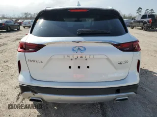 2023 Infiniti QX50 Luxe with VIN 3PCAJ5BA2PF103582, listed as a Copart auction lot 45299565 with 22,901 mi miles and Salvage title. Bid and sale history available at DreamBid. Image 6.