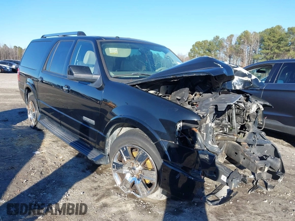 2007 Ford Expedition EL Limited with VIN 1FMFK19597LA84414, listed as a IAAI auction lot 41321189 with 1 mi miles. Bid and sale history available at carsss.com. Image 1.