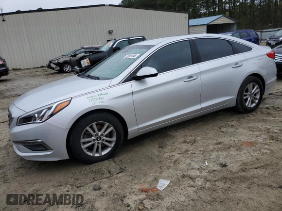 2015 Hyundai Sonata SE with VIN 5NPE24AF8FH154719, listed as a Copart auction lot 52802045 with 106,257 mi miles and Salvage Title. Bid and sale history available at DreamBid. Image 1.