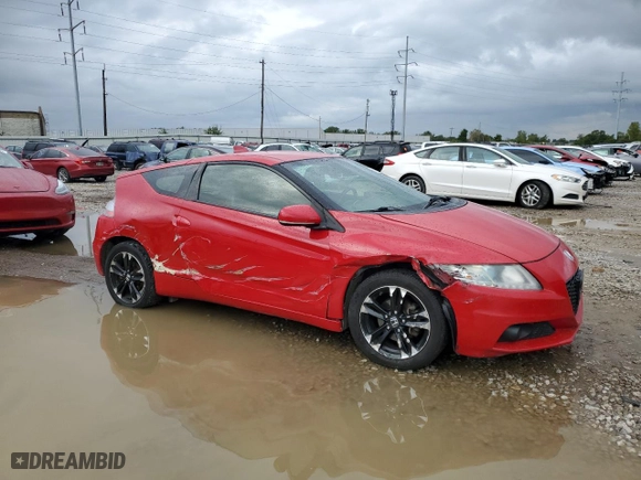 2014 Honda CR-Z EX with VIN JHMZF1D62ES002398, listed as a Copart auction lot 73600794 with 148,977 mi miles and Salvage Title. Bid and sale history available at carsss.com. Image 4.