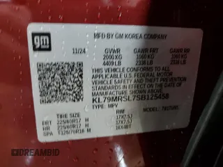 2025 Chevrolet TrailBlazer LT with VIN KL79MRSL7SB125458, listed as a Copart auction lot 45204575 with Not Provided miles and Non Repairable. Bid and sale history available at DreamBid. Image 13.