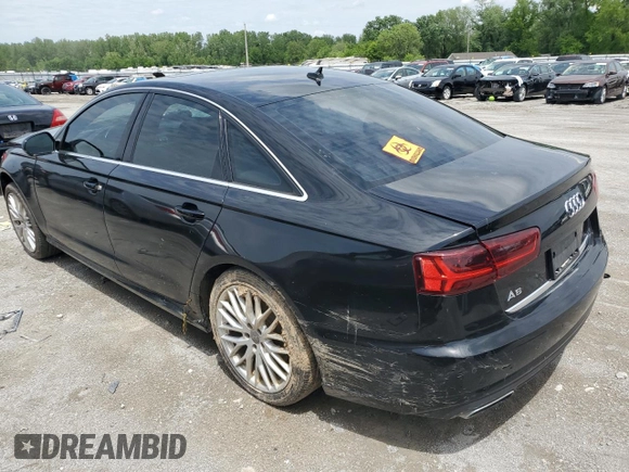 2016 Audi A6 2.0T Premium with VIN WAUCFAFC2GN133954, listed as a Copart auction lot 53397964 with 0 mi miles and Salvage Title. Bid and sale history available at carsss.com. Image 2.