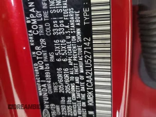 2020 Hyundai Kona SE with VIN KM8K1CAA2LU527142, listed as a Copart auction lot 48918365 with 77,211 mi miles and Salvage Title. Bid and sale history available at carsss.com. Image 14.