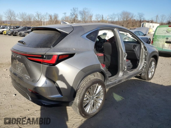 2023 Lexus NX with VIN 2T2GKCEZ9PC010474, listed as a Copart auction lot 80262214 with 26,500 mi miles and Salvage Title. Bid and sale history available at carsss.com. Image 3.