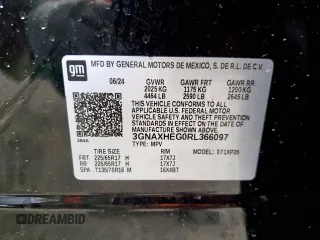2024 Chevrolet Equinox LS with VIN 3GNAXHEG0RL366097, listed as a Copart auction lot 61048045 with 22,968 mi miles and Salvage title. Bid and sale history available at DreamBid. Image 13.