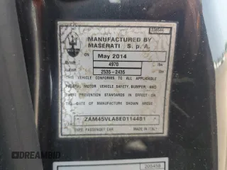 2014 Maserati GranTurismo Sport z VIN ZAM45VLA8E0114481, wystawiony jako Copart lot #58769155 z przebiegiem 45 313 mil mil oraz Szkoda całkowita • Salvage title. Historia ofert i sprzedaży dostępna na DreamBid. Obrazek 12.
