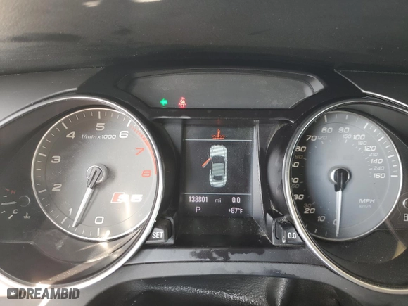 2013 Audi S5 Premium Plus with VIN WAUCGAFH5DN002067, listed as a Copart auction lot 87260334 with 138,801 mi miles and Salvage Title. Bid and sale history available at carsss.com. Image 9.