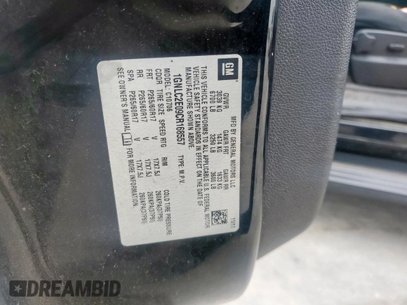 2012 Chevrolet Tahoe Commercial with VIN 1GNLC2E09CR168557, listed as a Copart auction lot 59737645 with 214,003 mi miles and Clean title. Bid and sale history available at DreamBid. Image 13.