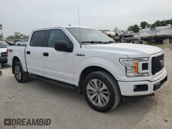 2018 Ford F-150 XL with VIN 1FTEW1EP4JFC28047, listed as a Copart auction lot 68017364 with 230,449 mi miles and Salvage Title. Bid and sale history available at carsss.com. Image 4.