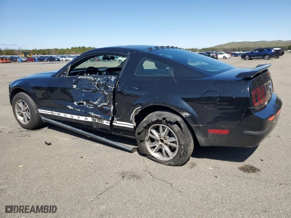 2005 Ford Mustang Deluxe with VIN 1ZVFT80N455253051, listed as a Copart auction lot 52418555 with 177,005 mi miles and Salvage Title. Bid and sale history available at carsss.com. Image 2.