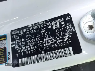2020 Kia Telluride S with VIN 5XYP64HC2LG005623, listed as a IAAI auction lot 41492269 with 137,147 mi miles and . Bid and sale history available at DreamBid. Image 9.