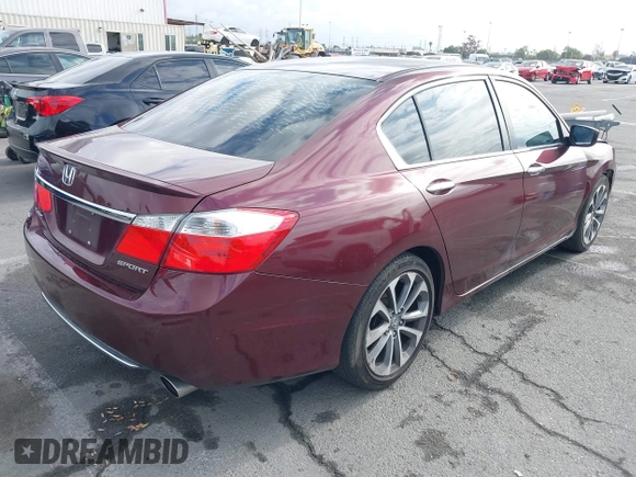 2015 Honda Accord Sport with VIN 1HGCR2F53FA224739, listed as a IAAI auction lot 42064396 with 90,154 mi miles and . Bid and sale history available at DreamBid. Image 4.