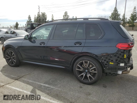 2022 BMW X7 xDrive40i with VIN 5UXCW2C00N9M54284, listed as a Copart auction lot 46675775 with 37,386 mi miles and Salvage Title. Bid and sale history available at carsss.com. Image 2.