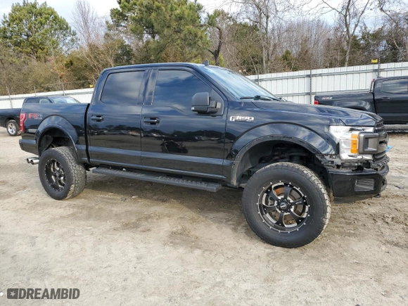 2018 Ford F-150 XL with VIN 1FTEW1E50JKD67629, listed as a Copart auction lot 43255595 with 61,336 mi miles and Salvage Title. Bid and sale history available at carsss.com. Image 4.
