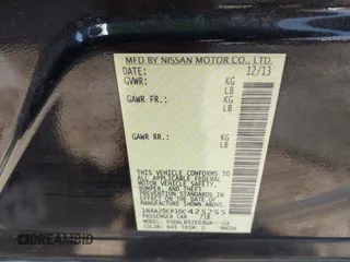 2013 Nissan LEAF SL with VIN 1N4AZ0CP1DC425255, listed as a IAAI auction lot 41792739 with 1 mi miles. Bid and sale history available at carsss.com. Image 9.
