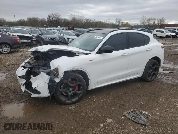 2022 Alfa Romeo Stelvio Veloce z VIN ZASPAKBN1N7D49271, wystawiony jako Copart lot #49424695 z przebiegiem Nie podano mil oraz Szkoda całkowita • Salvage title. Historia ofert i sprzedaży dostępna na DreamBid. Obrazek 1.