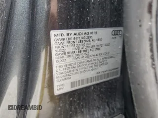 2020 Audi Q8 Prestige z VIN WA1FVAF1XLD003867, wystawiony jako Copart lot #57440105 z przebiegiem 86 371 mil mil oraz Szkoda całkowita • Salvage title. Historia ofert i sprzedaży dostępna na DreamBid. Obrazek 13.