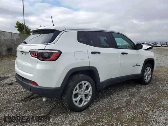 2024 Jeep Compass Sport с VIN 3C4NJDAN3RT125983, выставлен на аукционе Copart как лот 54887065 с пробегом 13 030 миль миль и Списание • Salvage title. История ставок и продаж доступна на DreamBid. Изображение 3.