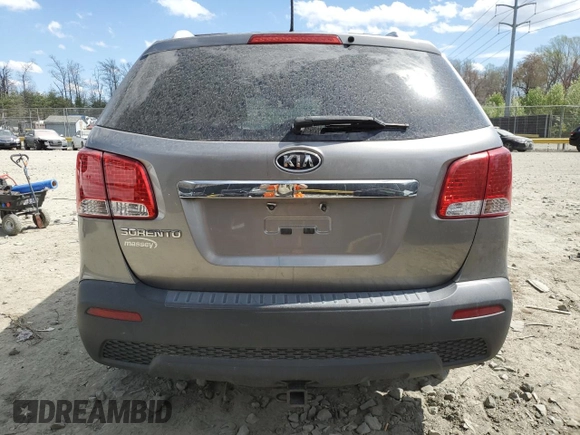 2011 Kia Sorento LX with VIN 5XYKTDA24BG119996, listed as a Copart auction lot 49554495 with 119,993 mi miles and Salvage Title. Bid and sale history available at carsss.com. Image 6.