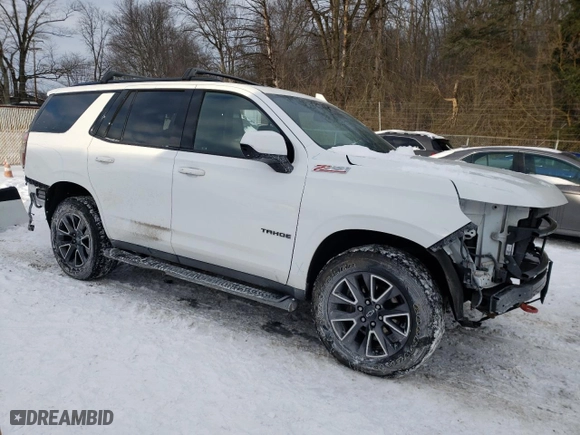 2021 Chevrolet Tahoe Z71 with VIN 1GNSKPKDXMR376046, listed as a Copart auction lot 42551355 with 44,452 mi miles and Salvage Title. Bid and sale history available at carsss.com. Image 4.