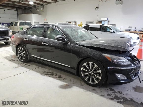 2013 Hyundai Genesis 5.0L R-Spec with VIN KMHGC4DHXDU242785, listed as a Copart auction lot 48406835 with 107,598 mi miles and Salvage Title. Bid and sale history available at carsss.com. Image 4.
