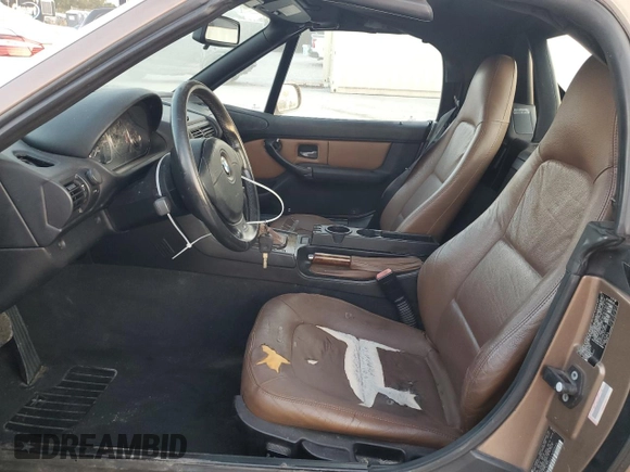 2001 BMW Z3 2.5i with VIN WBACN33441LM02664, listed as a Copart auction lot 76189564 with 90,136 mi miles and Salvage Title. Bid and sale history available at carsss.com. Image 7.