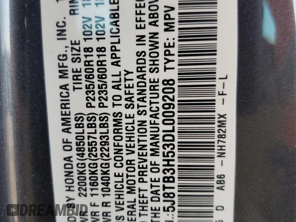 2013 Acura RDX Tech Pkg with VIN 5J8TB3H53DL009208, listed as a Copart auction lot 44358055 with 96,991 mi miles and Salvage Title. Bid and sale history available at carsss.com. Image 15.