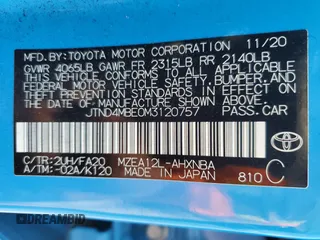 2021 Toyota Corolla Hatchback SE with VIN JTND4MBE0M3120757, listed as a Copart auction lot 63187034 with 45,238 mi miles and Salvage Title. Bid and sale history available at carsss.com. Image 14.