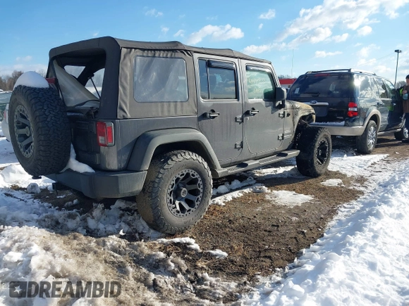 2017 Jeep Wrangler Unlimited Sport with VIN 1C4BJWDG7HL645433, listed as a IAAI auction lot 41240538 with 132,100 mi miles. Bid and sale history available at carsss.com. Image 4.