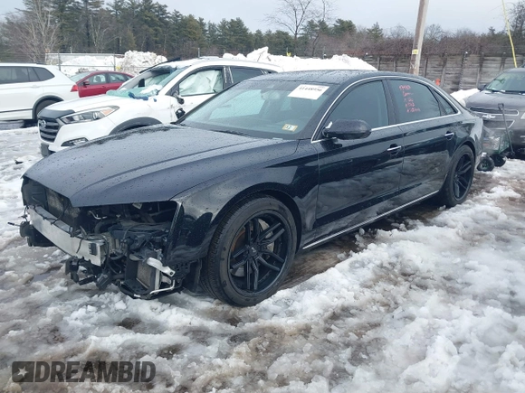 2015 Audi A8 L 4.0T with VIN WAU32AFD2FN033629, listed as a IAAI auction lot 41448956 with 120,364 mi miles. Bid and sale history available at carsss.com. Image 18.