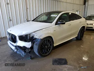 2022 Mercedes-Benz GLE 53 AMG with VIN 4JGFD6BB0NA827526, listed as a Copart auction lot 42754785 with 7,113 mi miles and Salvage title. Bid and sale history available at DreamBid. Image 1.