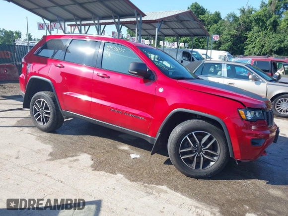 2021 Jeep Grand Cherokee Trailhawk with VIN 1C4RJFLG8MC549403, listed as a IAAI auction lot 42538177 with 33,124 mi miles and . Bid and sale history available at DreamBid. Image 1.