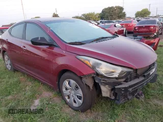 2016 Hyundai Elantra SE with VIN 5NPDH4AE2GH751769, listed as a IAAI auction lot 41928612 with 125,820 mi miles. Bid and sale history available at carsss.com. Image 1.