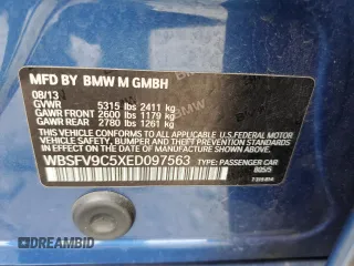 2014 BMW M5 z VIN WBSFV9C5XED097563, wystawiony jako Copart lot #72175354 z przebiegiem 73 406 mil mil oraz Szkody całkowita. Historia ofert i sprzedaży dostępna na DreamBid. Obrazek 12.