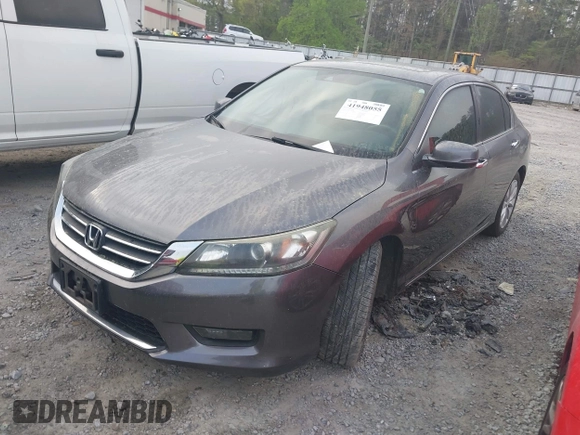 2014 Honda Accord EX-L with VIN 1HGCR2F81EA039470, listed as a IAAI auction lot 41948055 with 207,279 mi miles and . Bid and sale history available at carsss.com. Image 2.