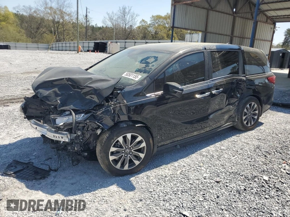 2023 Honda Odyssey EX-L with VIN 5FNRL6H6XPB018723, listed as a Copart auction lot 50501155 with 32,223 mi miles and Salvage Title. Bid and sale history available at carsss.com. Image 1.