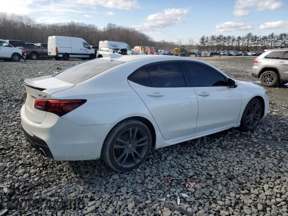 2019 Acura TLX w/A-Spec Pkg with VIN 19UUB2F6XKA003764, listed as a Copart auction lot 44175755 with 78,175 mi miles and Salvage Title. Bid and sale history available at carsss.com. Image 3.