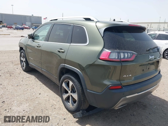 2019 Jeep Cherokee Limited with VIN 1C4PJMDX2KD225218, listed as a IAAI auction lot 41816358 with 90,744 mi miles. Bid and sale history available at carsss.com. Image 3.