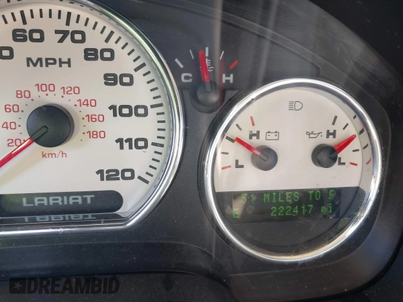 2006 Ford F-150 XLT with VIN 1FTPX12536NA29691, listed as a IAAI auction lot 42162776 with 222,417 mi miles. Bid and sale history available at carsss.com. Image 7.
