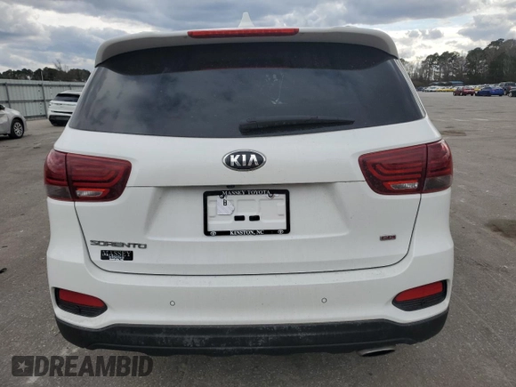 2019 Kia Sorento LX with VIN 5XYPG4A38KG534838, listed as a Copart auction lot 47555595 with 51,103 mi miles and Salvage Title. Bid and sale history available at carsss.com. Image 6.