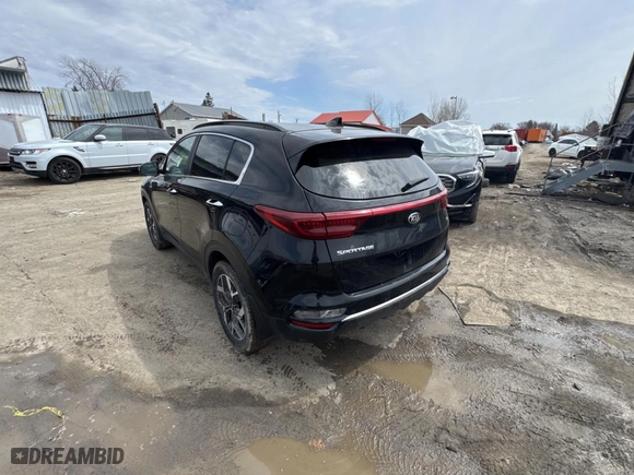 2020 Kia Sportage EX with VIN KNDPNCACXL7660326, listed as a Copart auction lot 54874135 with 222,224 mi miles and Salvage Title. Bid and sale history available at carsss.com. Image 3.