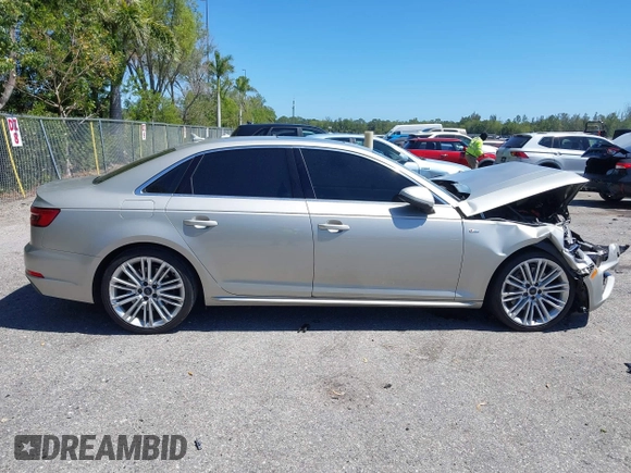 2017 Audi A4 Premium Plus with VIN WAULNAF49HN036926, listed as a IAAI auction lot 41832391 with 50,065 mi miles. Bid and sale history available at carsss.com. Image 14.